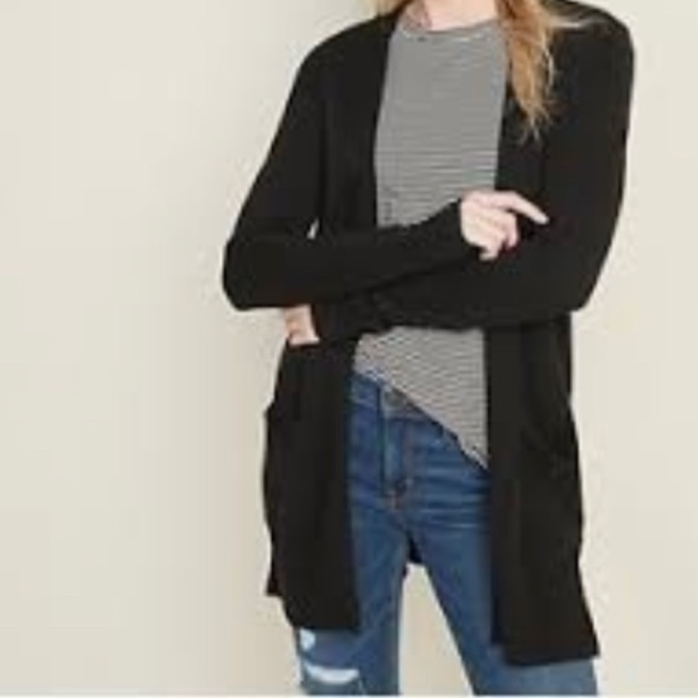 Old Navy Boyfriend Cardigan in Black